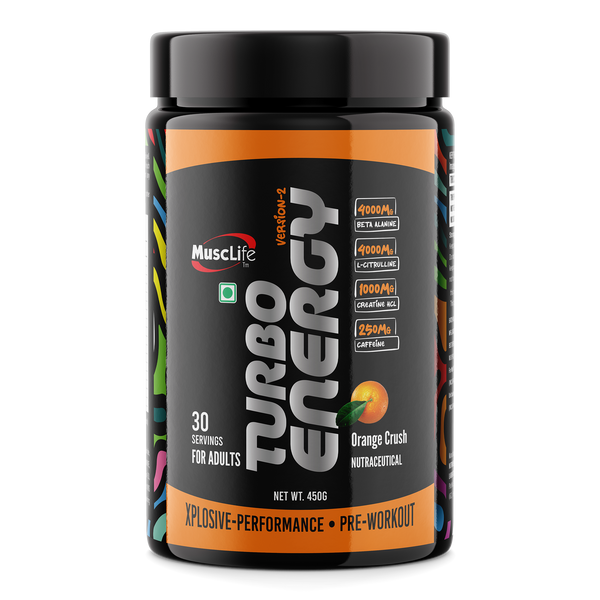 Turbo Energy Pre Workout Orange Crush