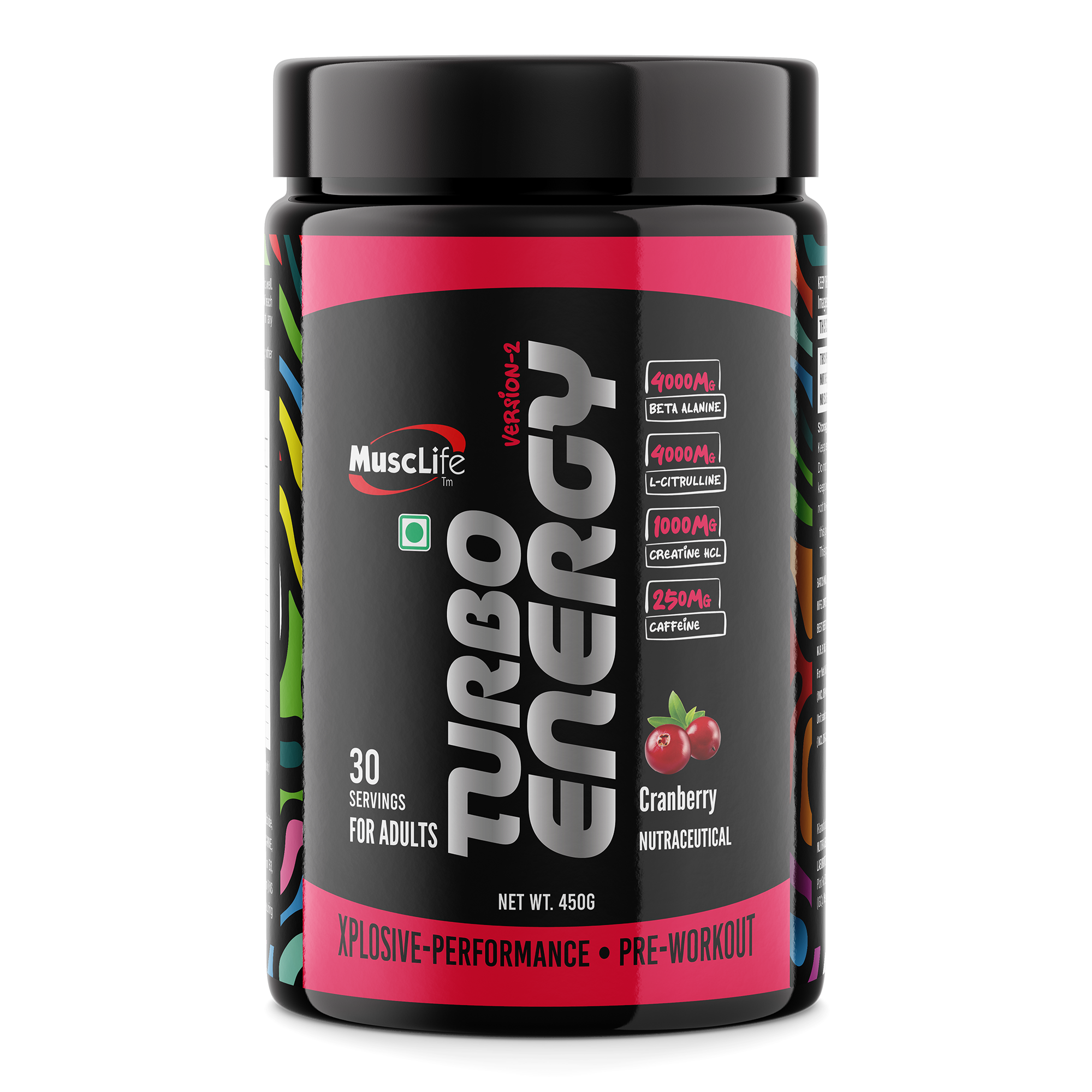 Turbo Energy Pre Workout Cranberry