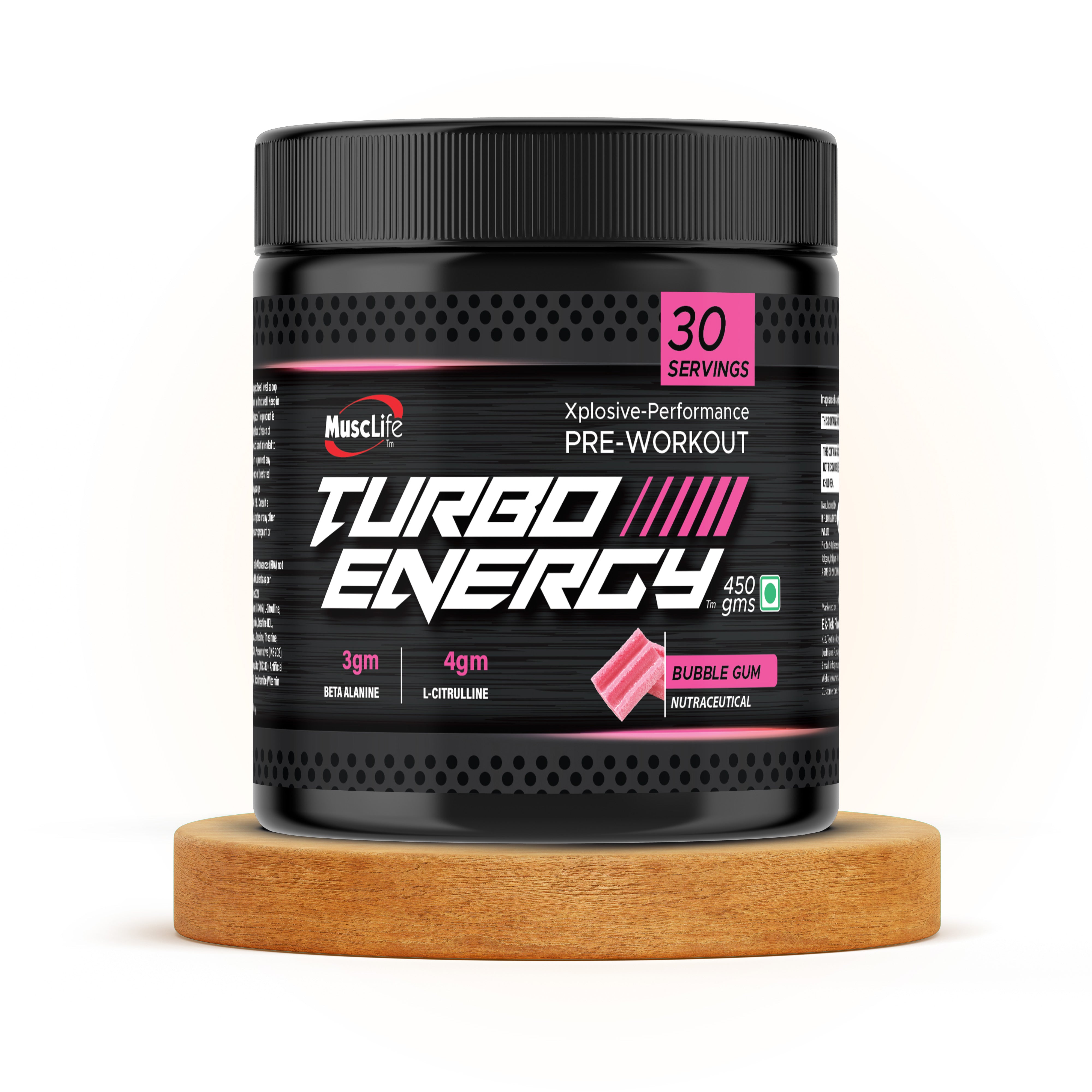 Turbo Energy Pre Workout Bubblegum