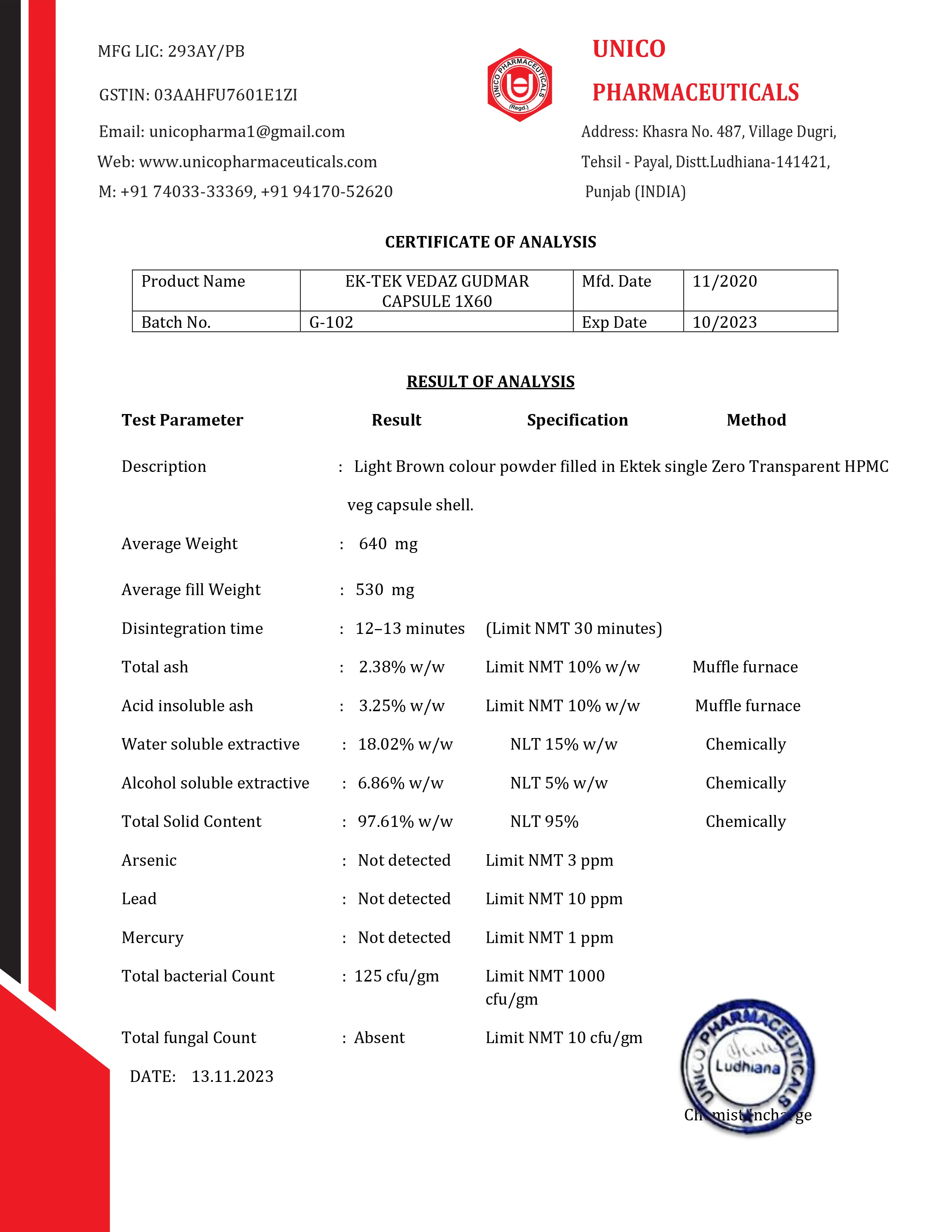 Certificate