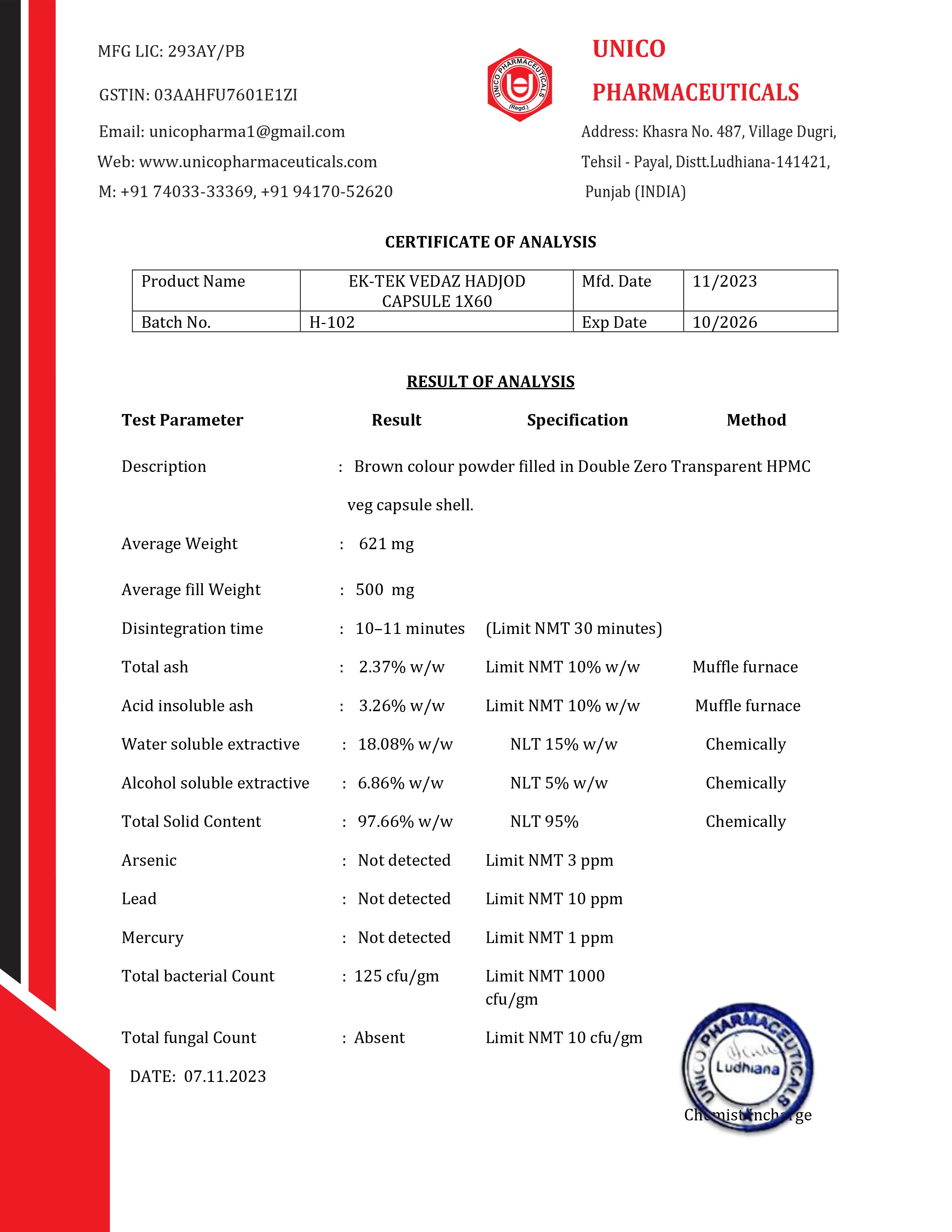Certificate