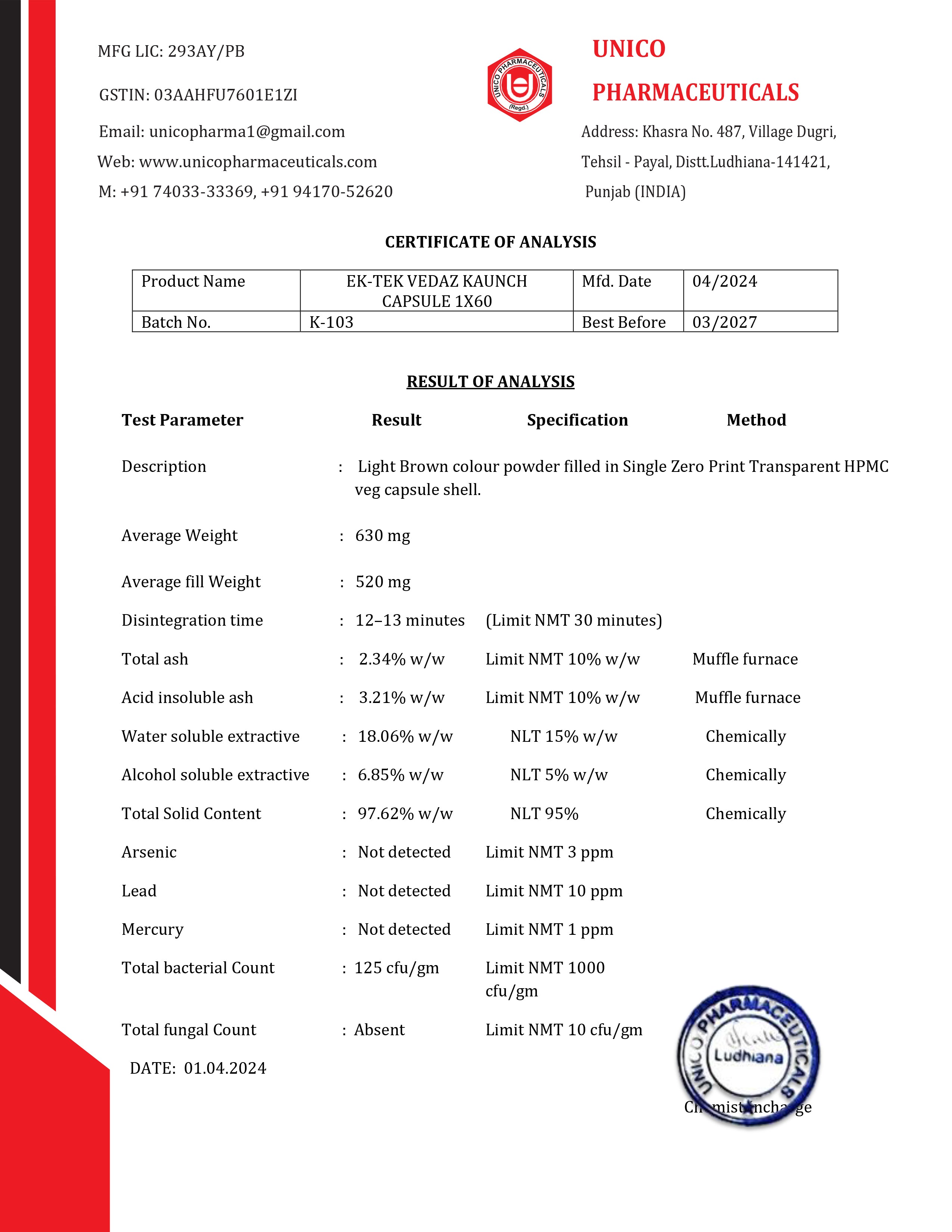 Certificate