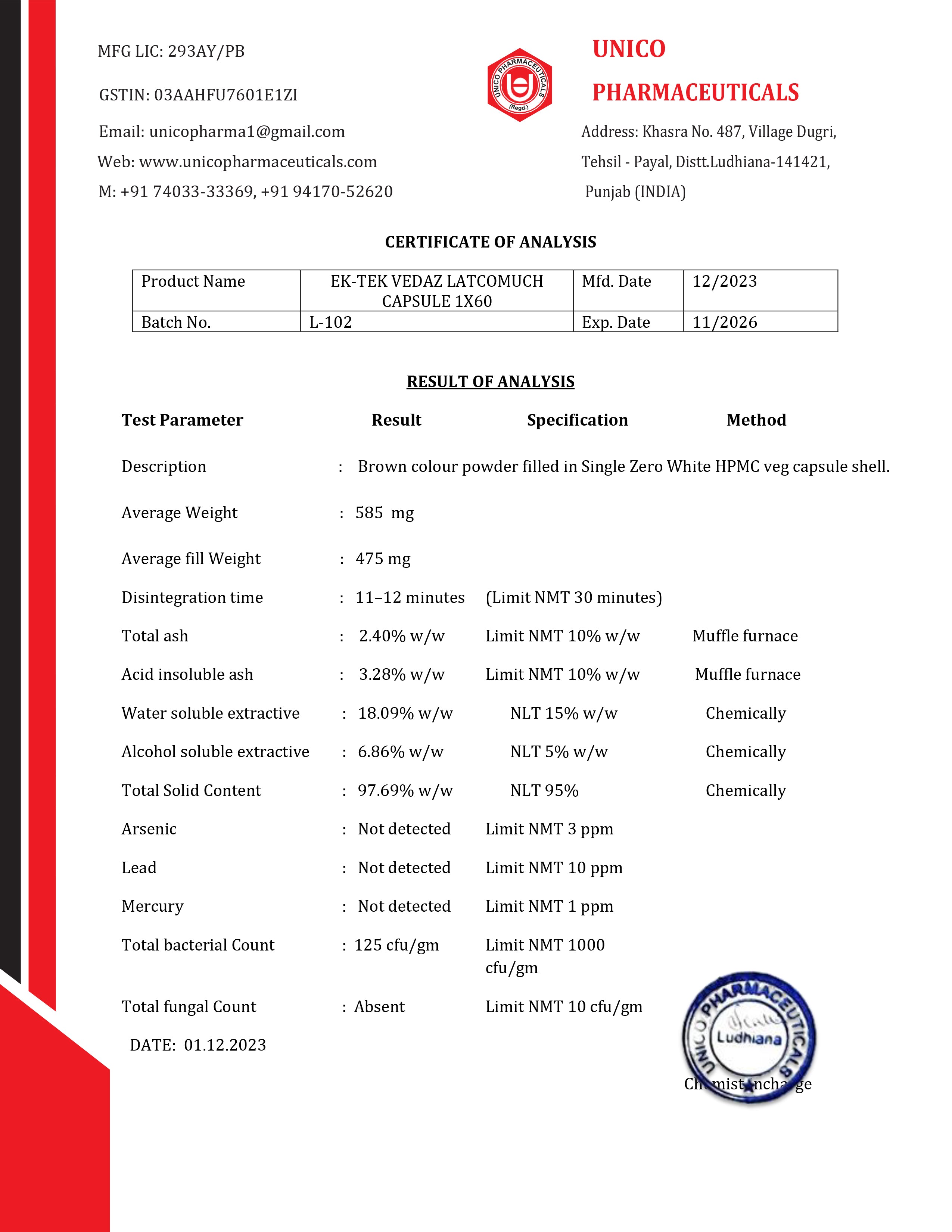Certificate