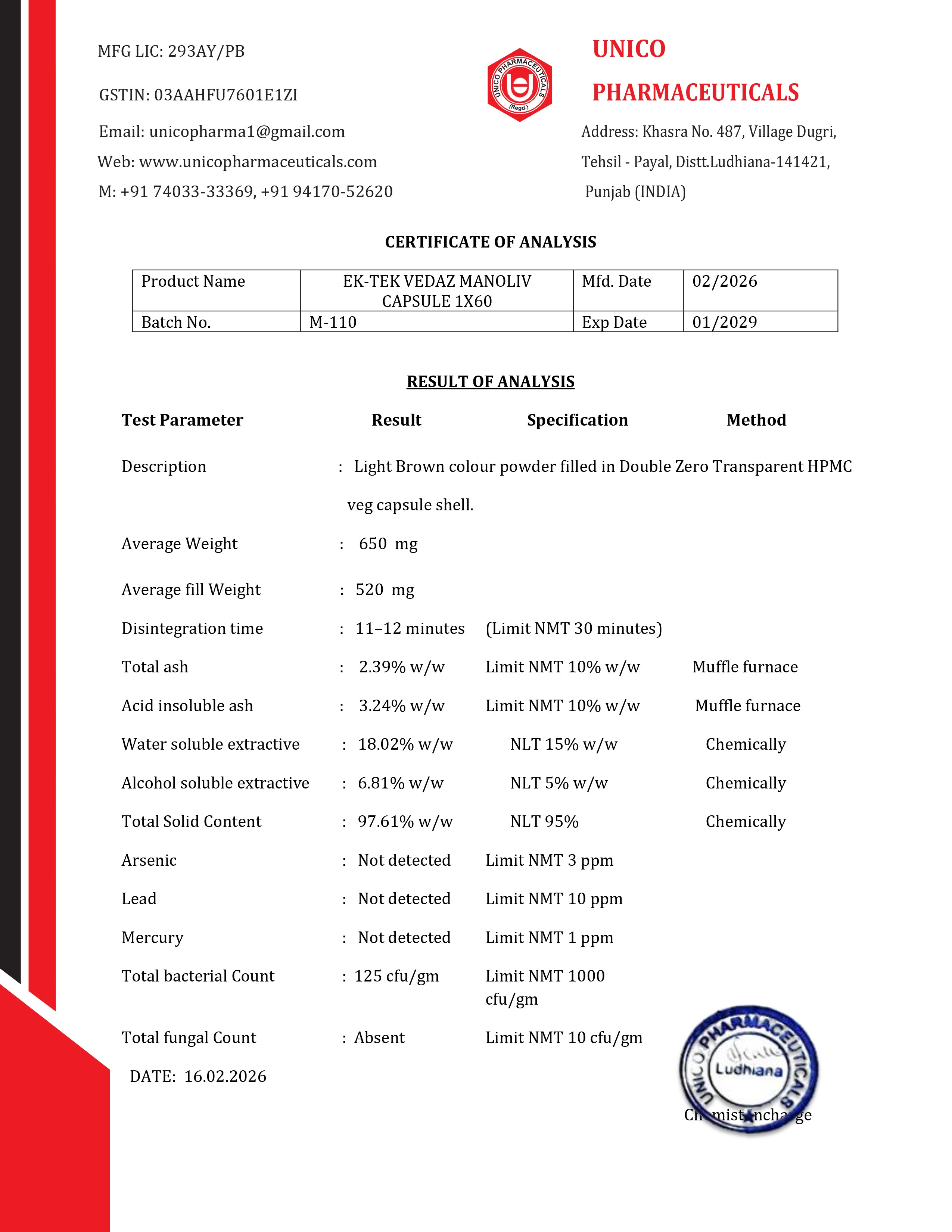 Certificate