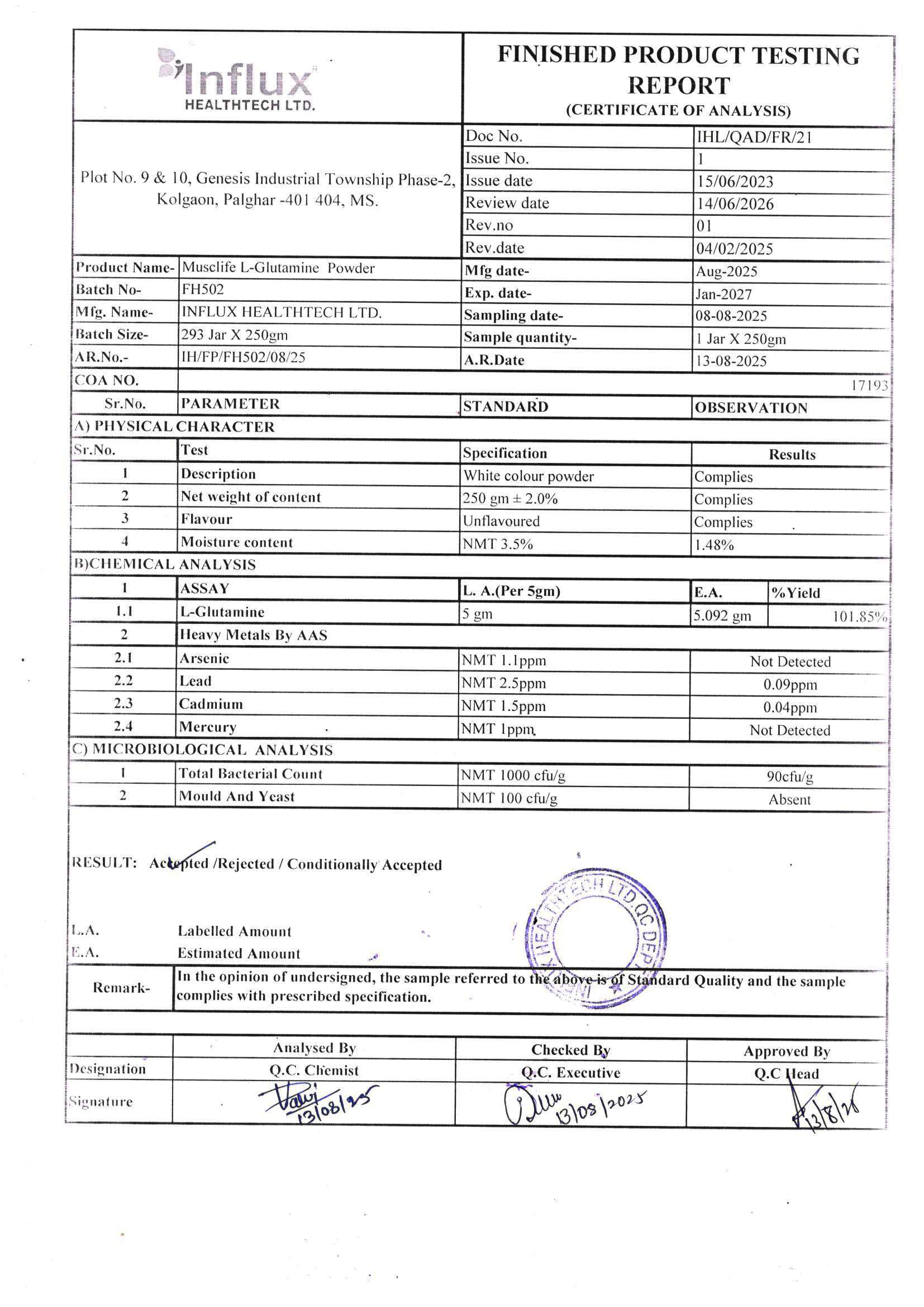 Certificate