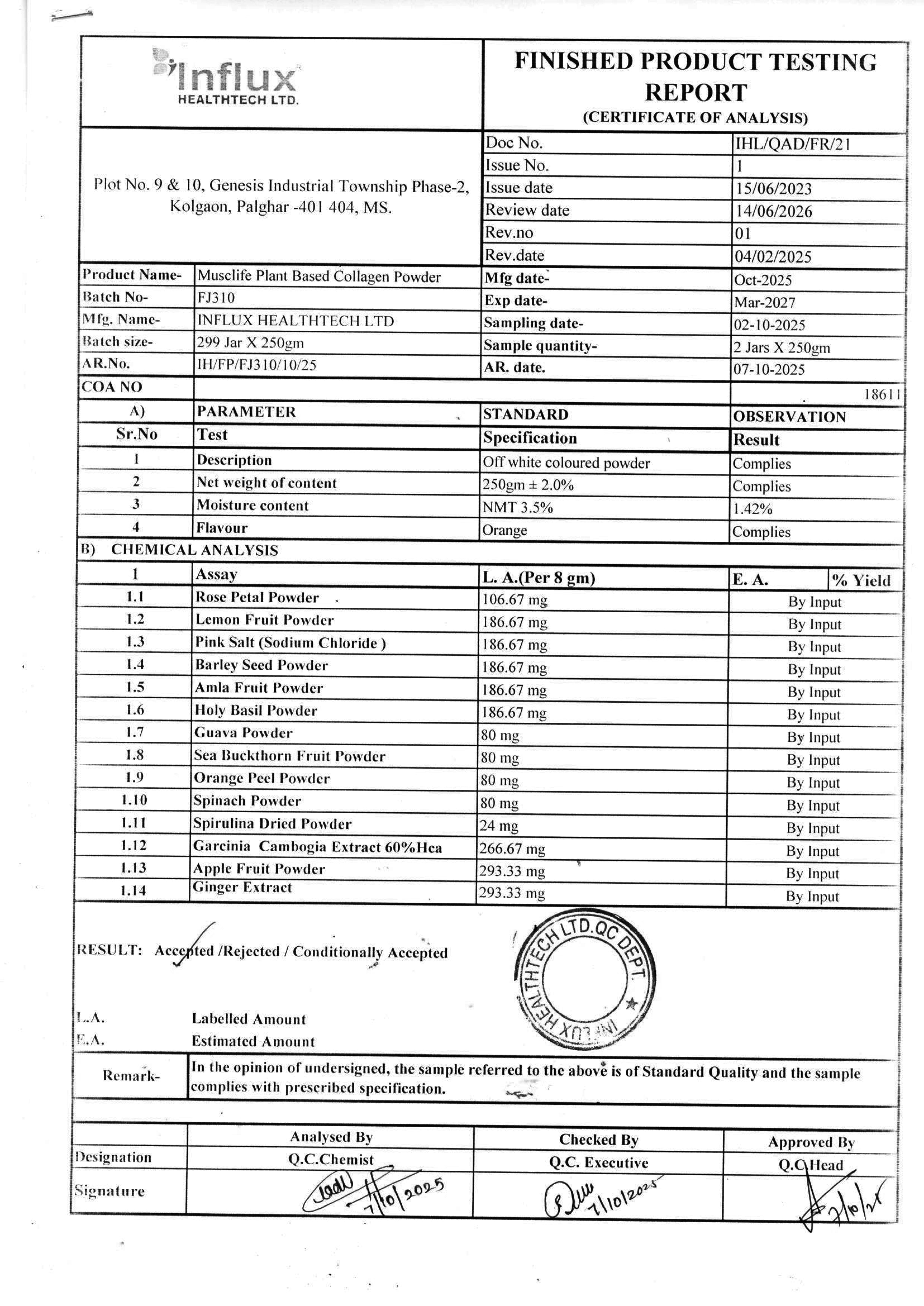 Certificate