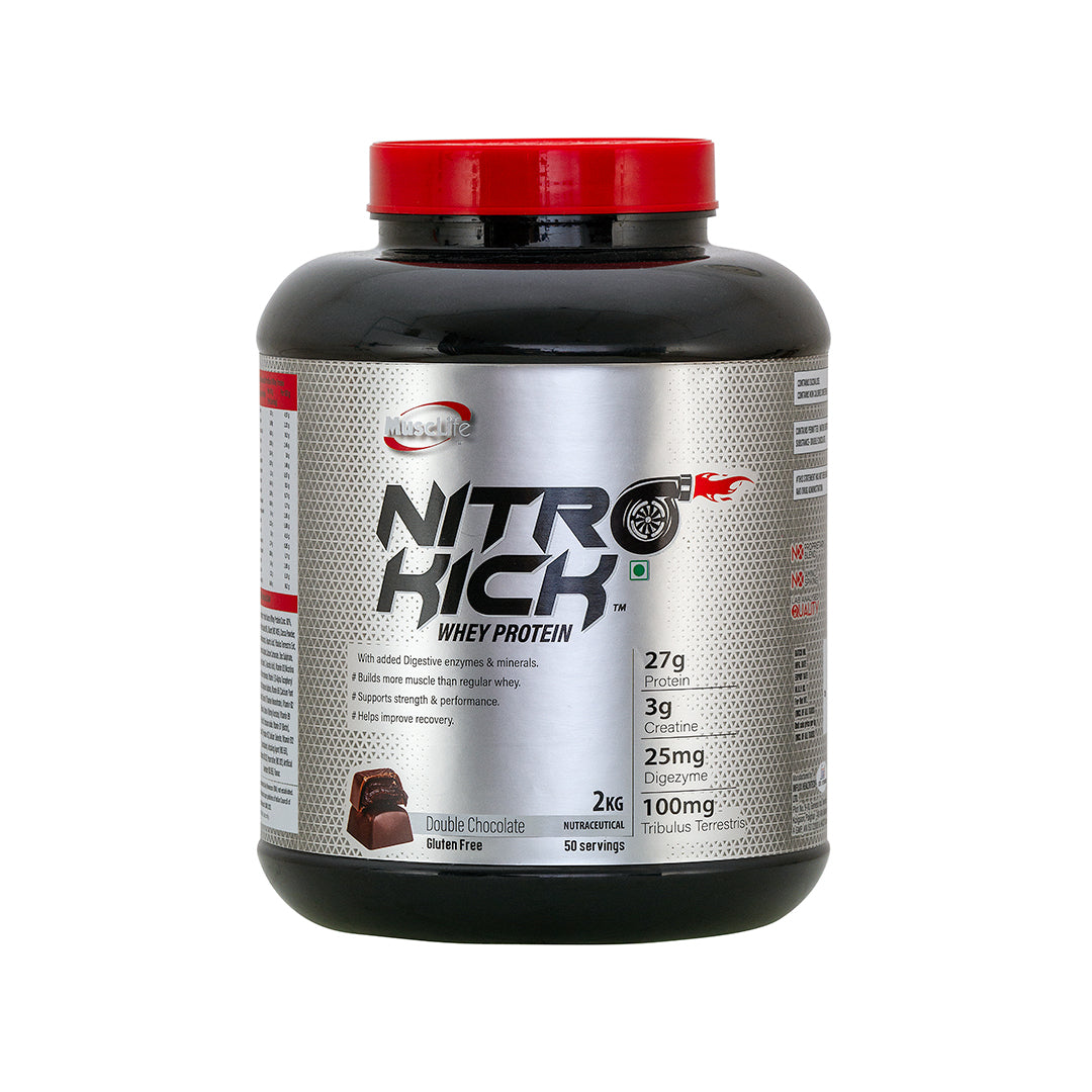Musclife Nitro Kick Whey Protein Powder (Double Chocolate)