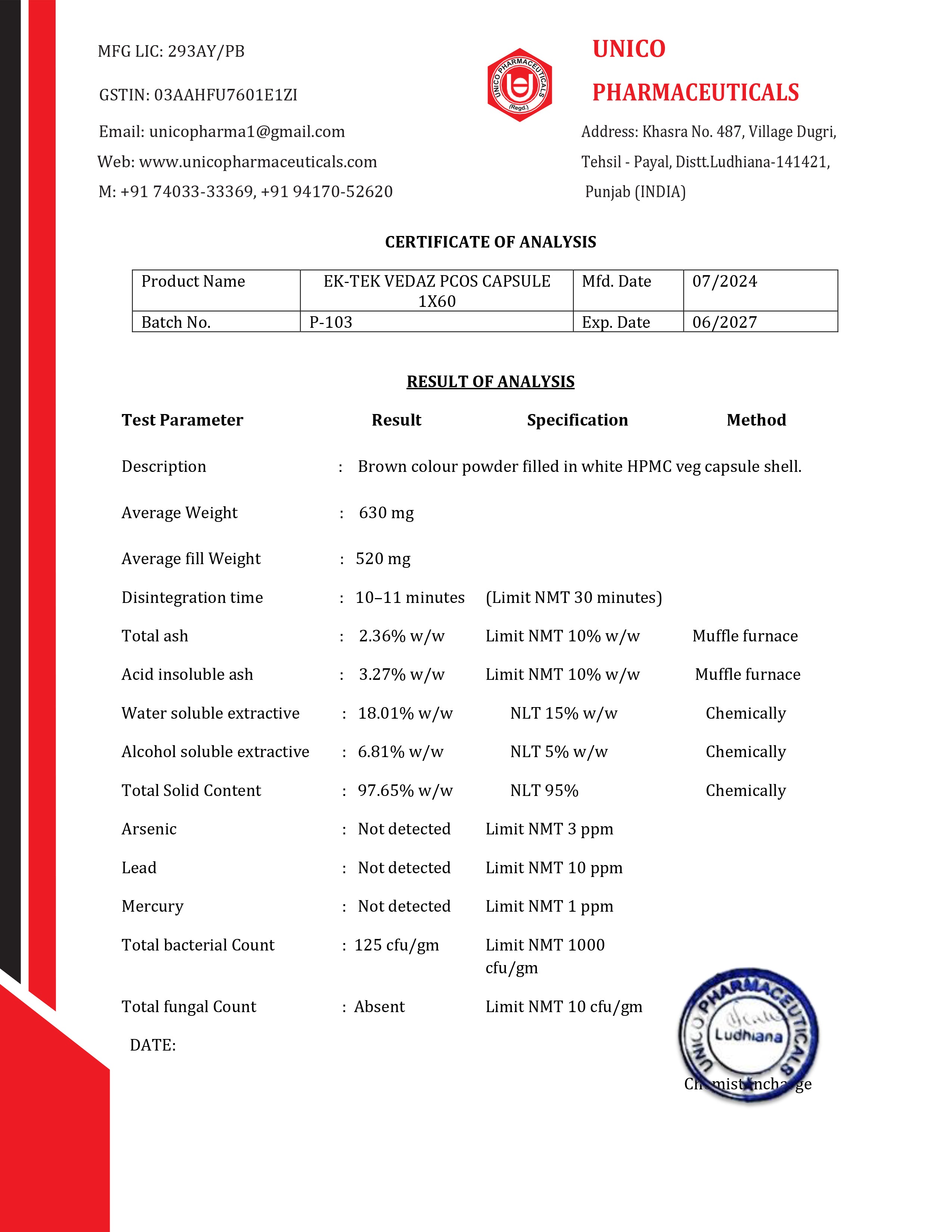 Certificate