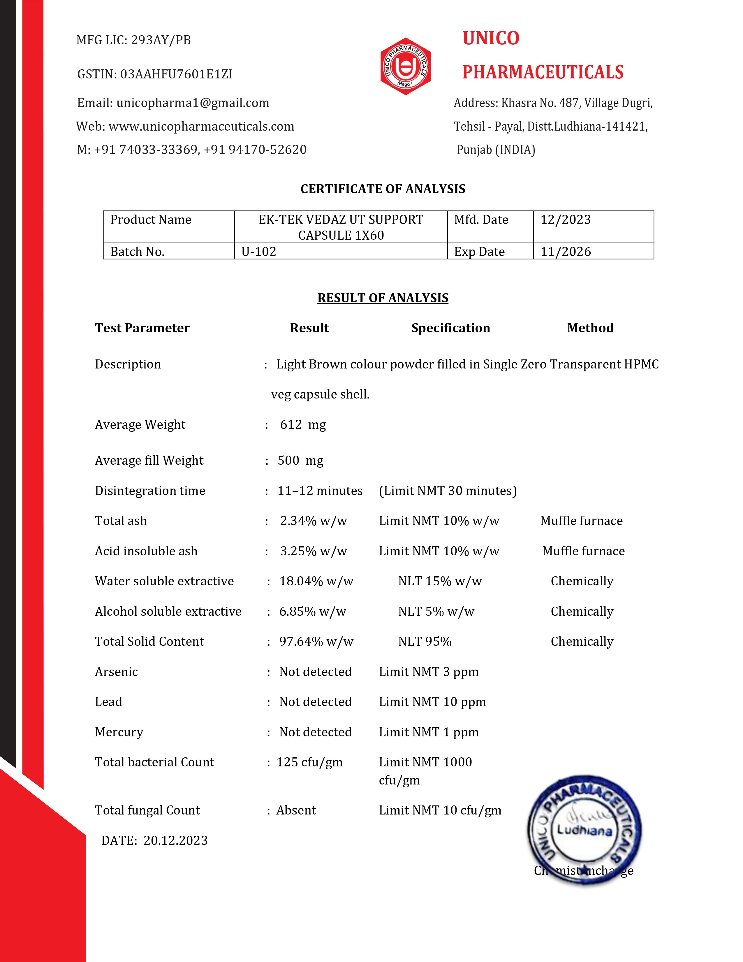 Certificate